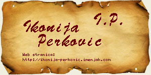 Ikonija Perković vizit kartica